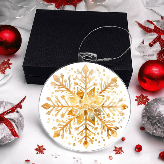 Snowflake Acrylic Christmas Ornament-[Heartfelt Family Gift]