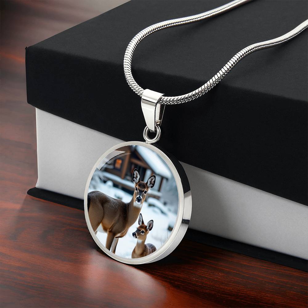 Deer Doe Personalized Pendant Necklace