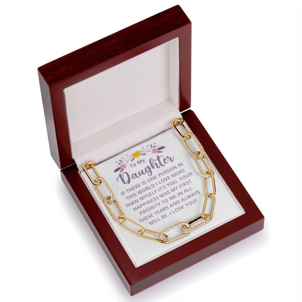 Daughter Forever Linked Necklace-[Heartfelt Family Gift]