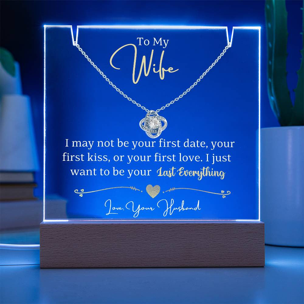 Wife Acrylic Love Knot Necklace Gift Set-[Heartfelt Family Gift]