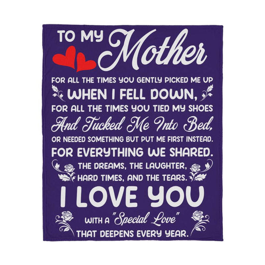 Mom Jersey Fleece Blanket 50" x 60"-[Heartfelt Family Gift]