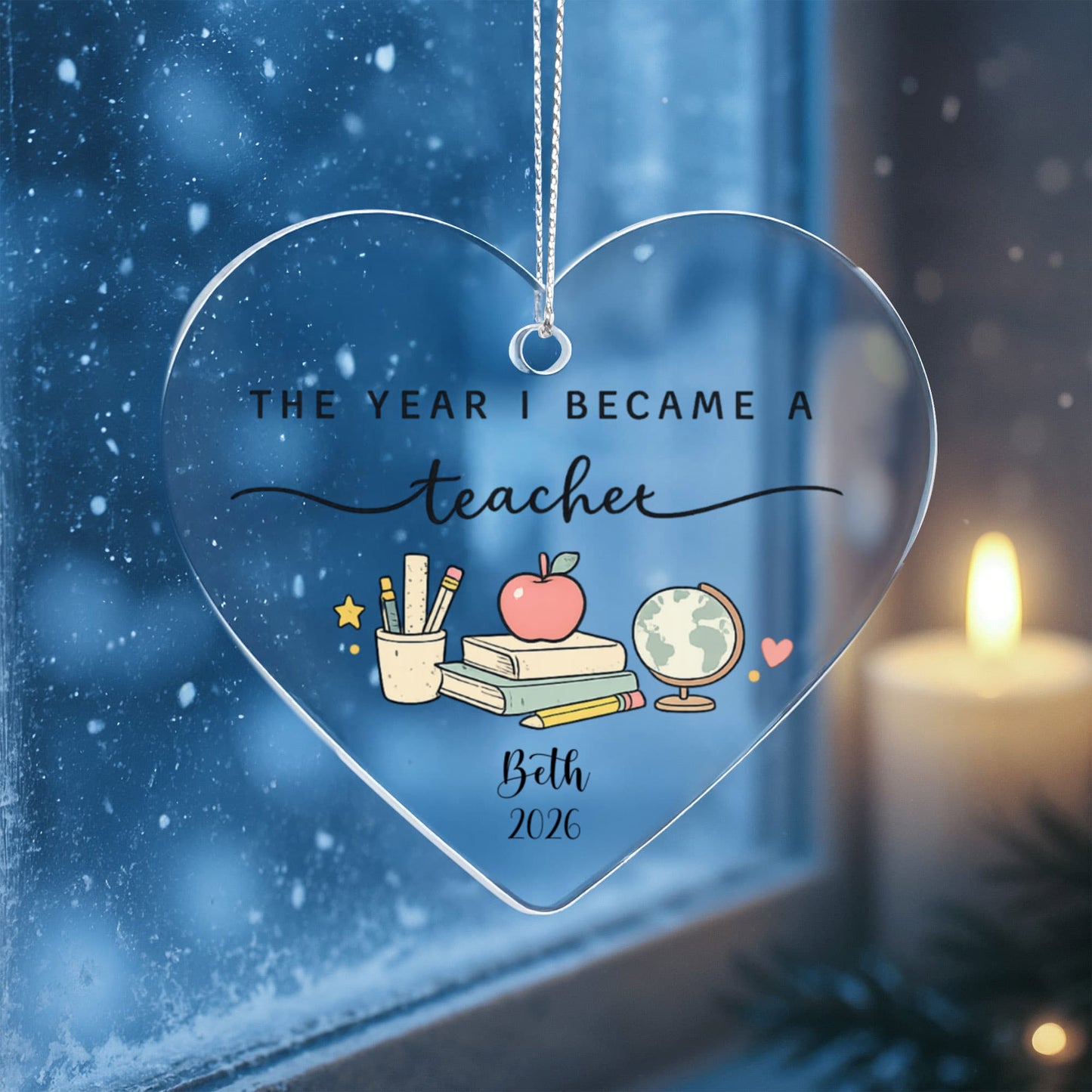 1st Christmas As A Teacher Ornament