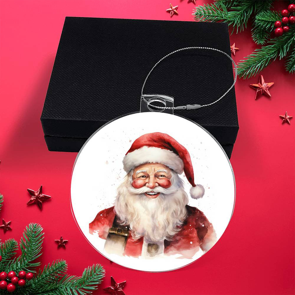 Santa Acrylic Christmas Ornament-[Heartfelt Family Gift]