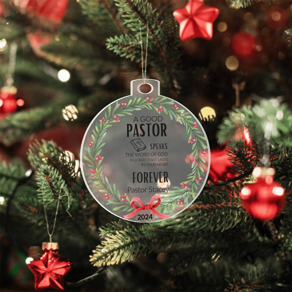 Pastor Acrylic Christmas Ornament Gift-[Heartfelt Family Gift]
