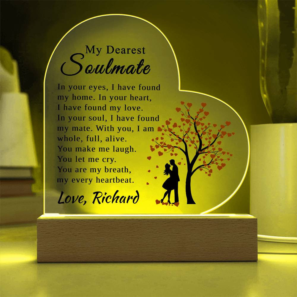 Soulmate Acrylic Heart-[Heartfelt Family Gift]