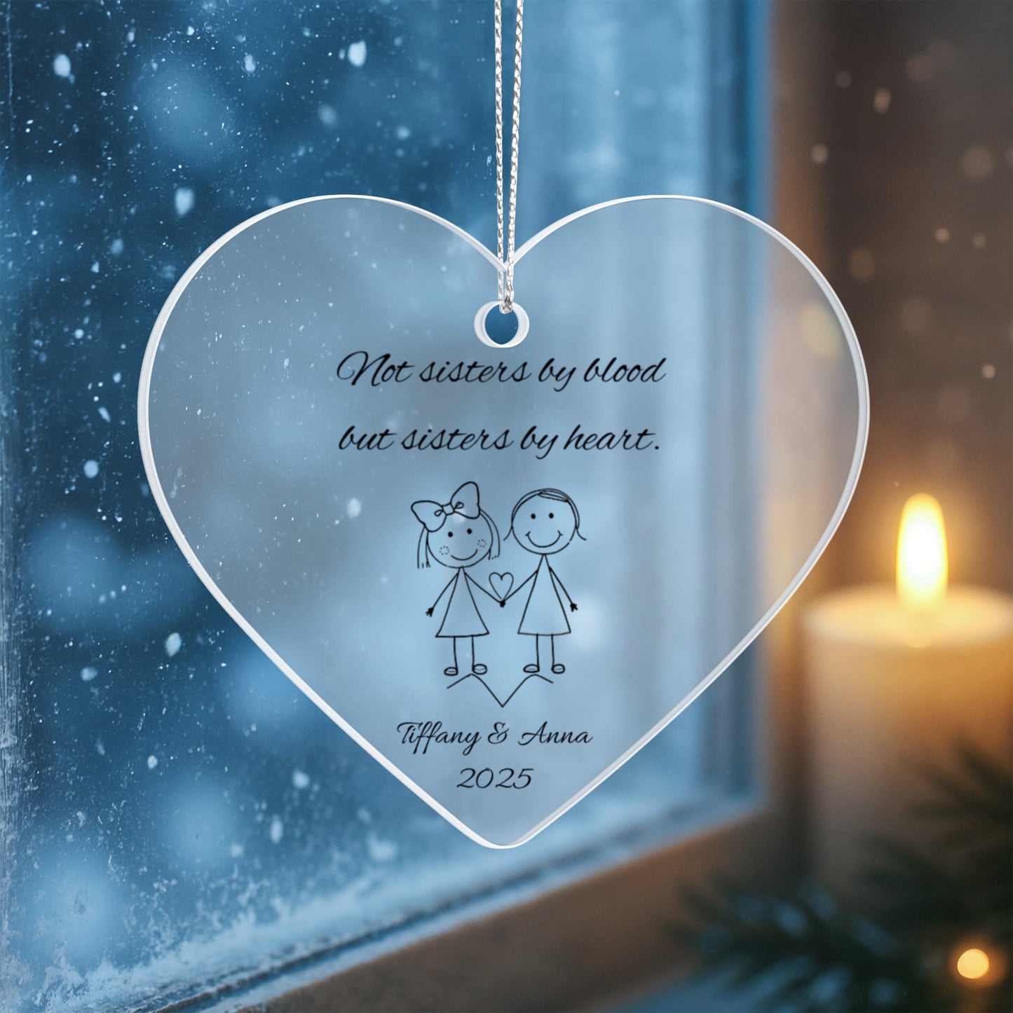 Not Sisters by Blood but Sisters by Heart, Soul Sister Ornament