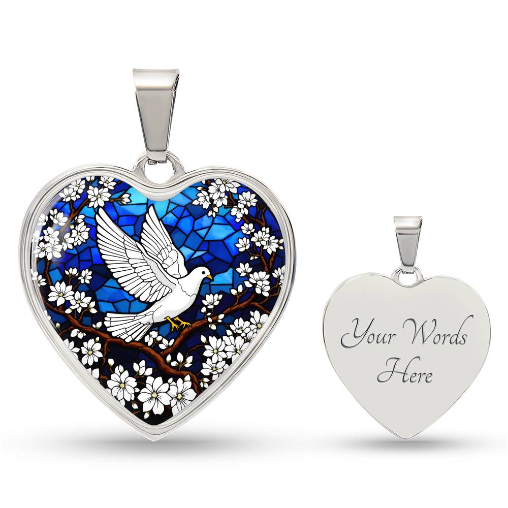 Personalized Dove Pendant Necklace