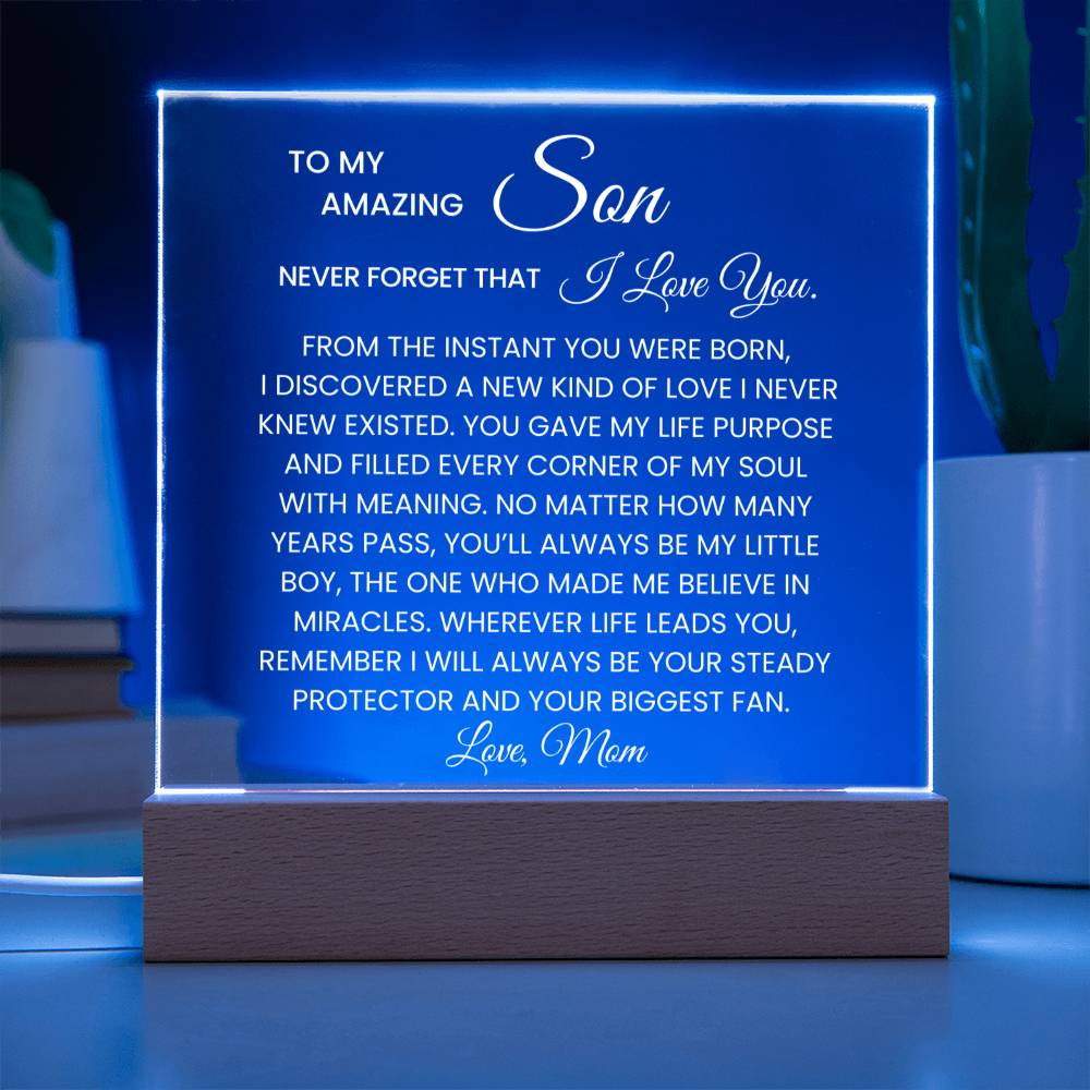 Son Lighted Acrylic Plaque Gift