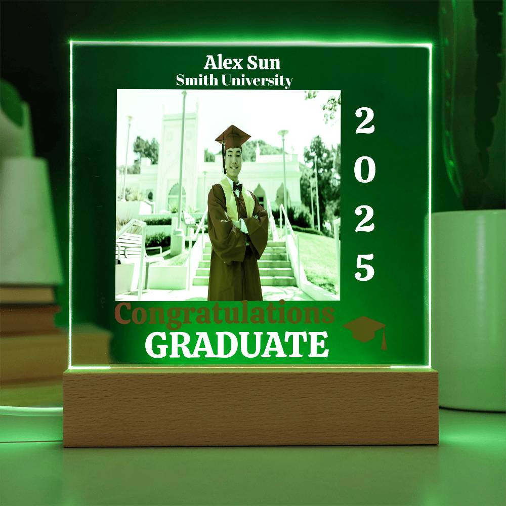 Graduation LED Plaque Class of 2025 School Colors-[Heartfelt Family Gift]