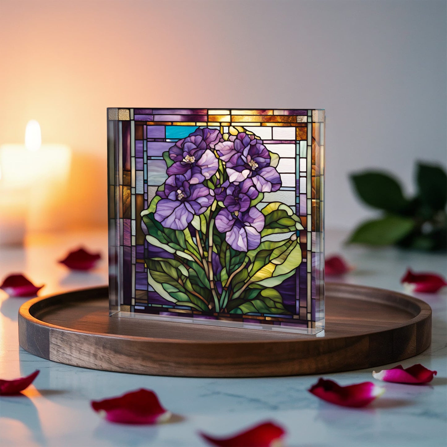 Floral Lavender Flower Decorative Plaque