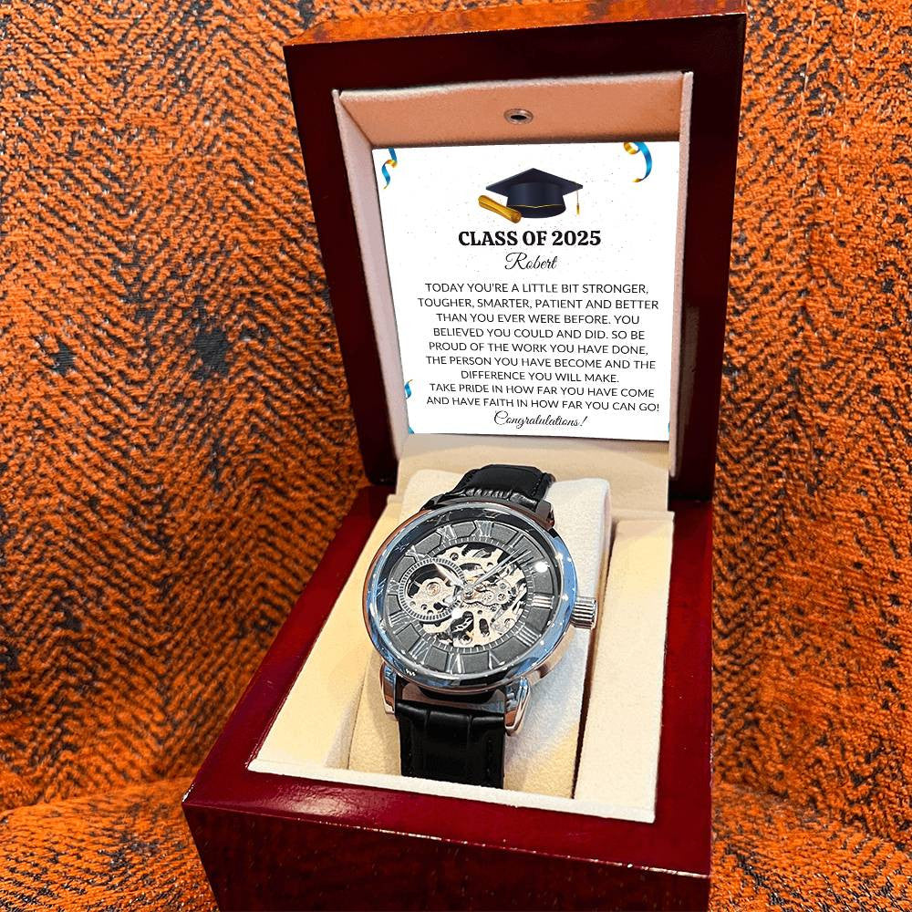 Class of 2025 Graduation Gift Openwork Watch-[Heartfelt Family Gift]