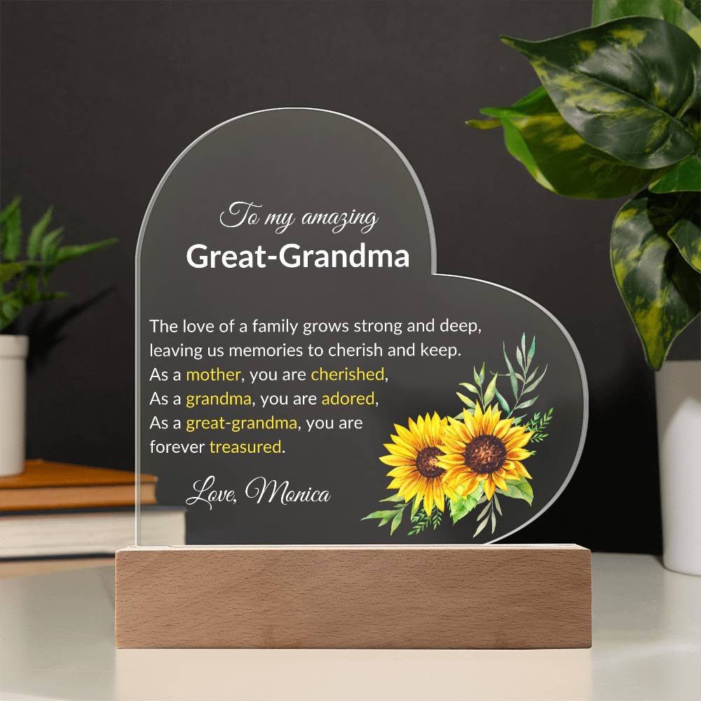 Personalized Great-Grandma Plaque-[Heartfelt Family Gift]
