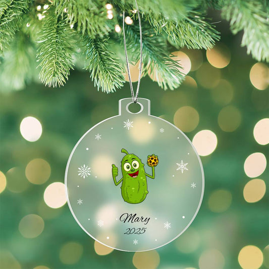 Pickleball Player Christmas Ornament