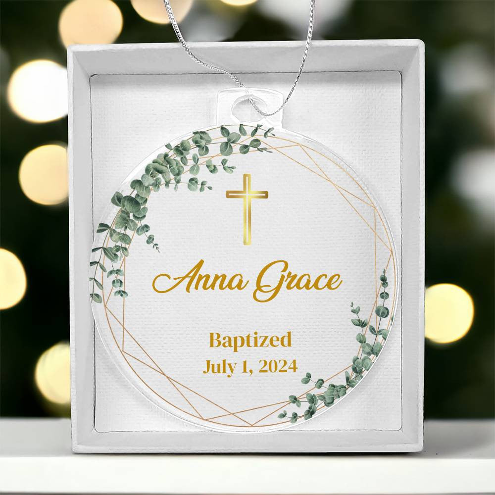 Baptism Personalized Christmas Ornament-[Heartfelt Family Gift]