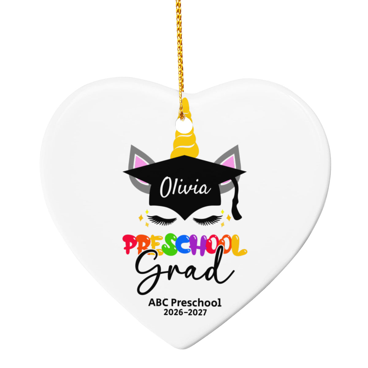 Personalized PreSchool Ornament Gift For Kids