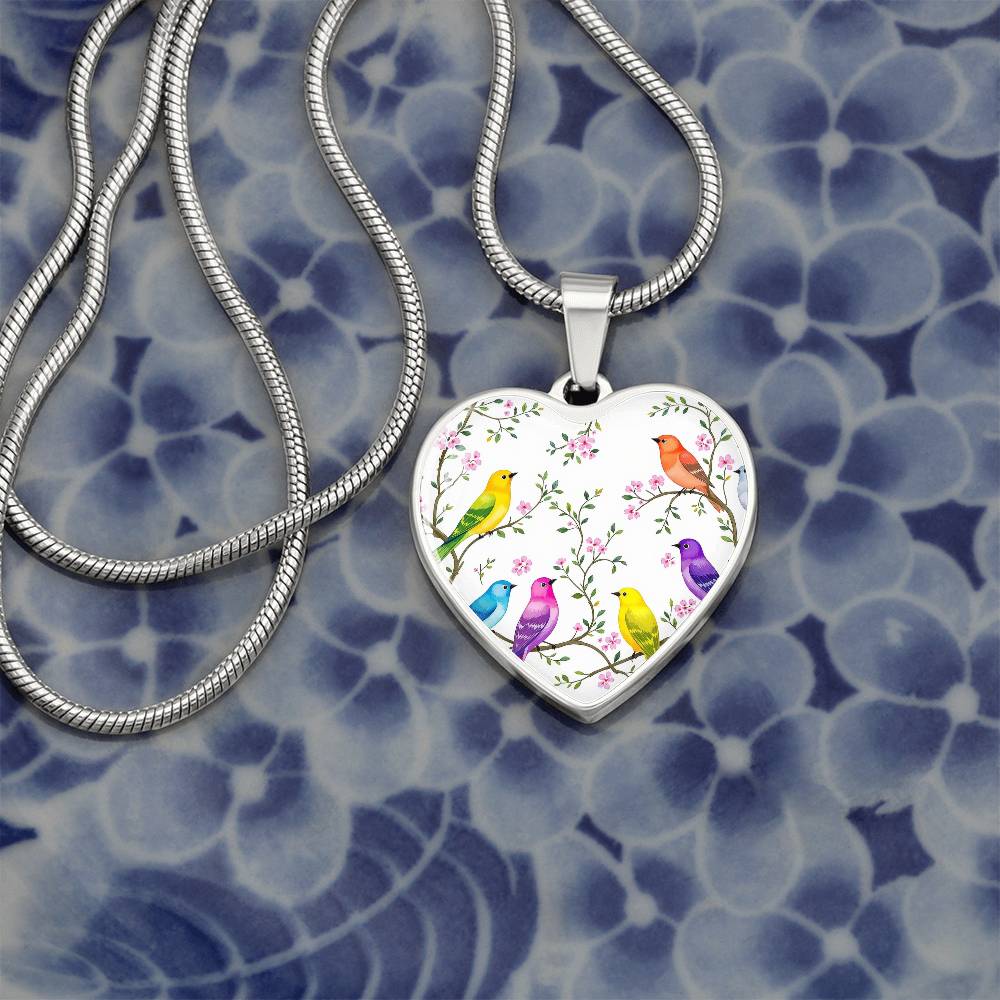 Bird  Necklace with Engraving