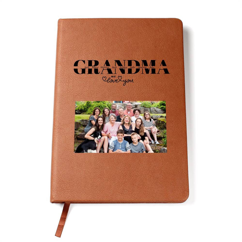 Grandma Personalized Keepsake Journal with Grandkids Names and Photo-[Heartfelt Family Gift]