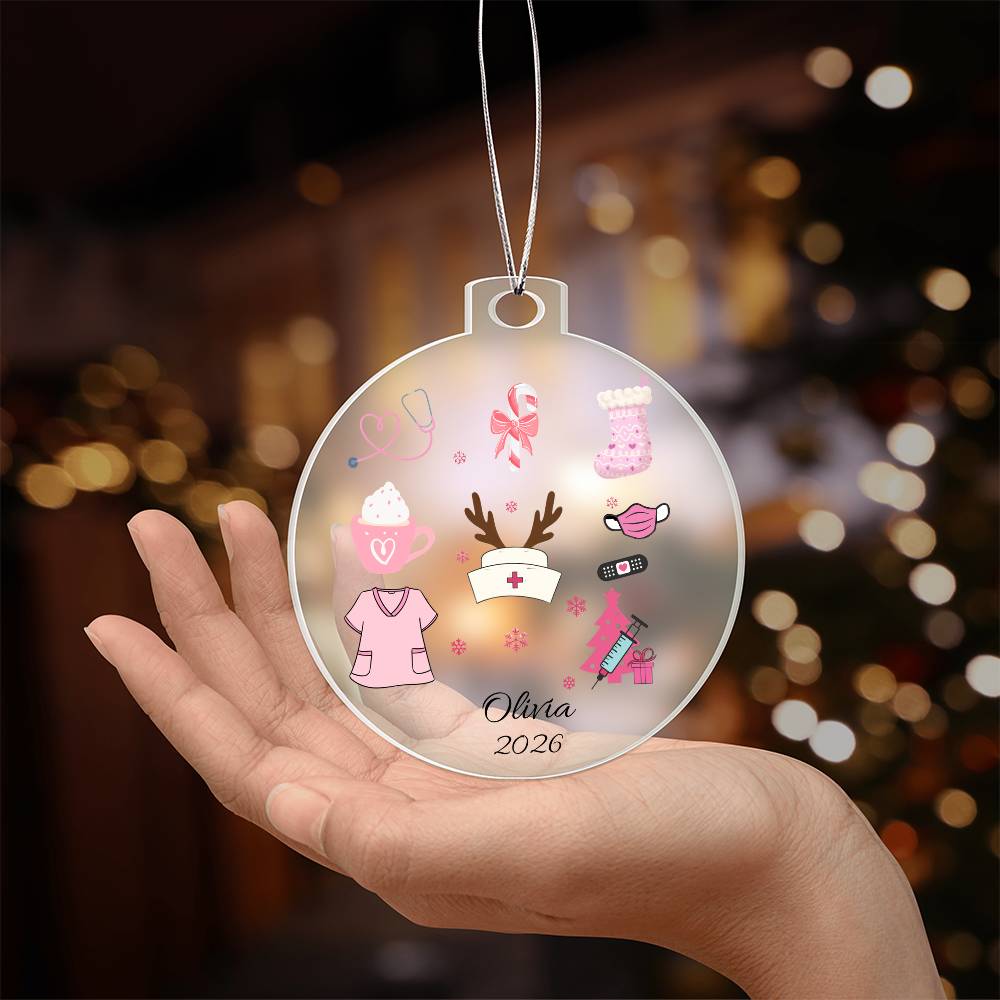 Nurse Acrylic Christmas Ornament