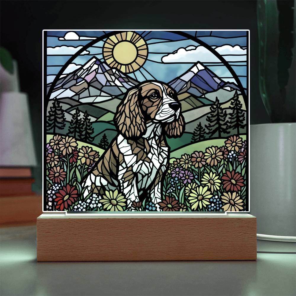 English Cocker Spaniel Lighted Plaque
