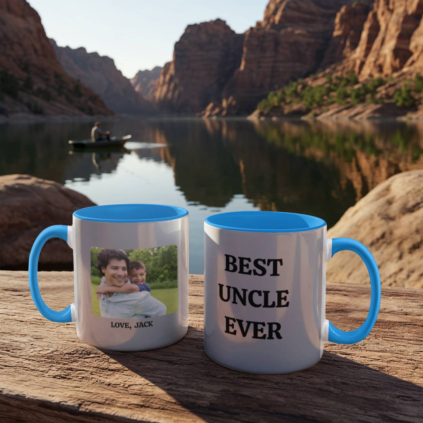Best Uncle Photo Mug, Custom Coffee Cup, Uncle Gift Idea, Personalized Ceramic Mug, Two Tone Photo Mug, 11oz 15oz, Gift for Him