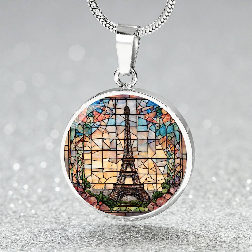 Eiffel Tower Paris Engraved Necklace-[Heartfelt Family Gift]