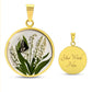 May Birth Flower Necklace Lily of the Valley-[Heartfelt Family Gift]