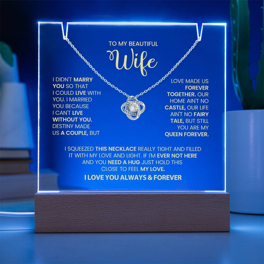 Wife Lighted Jewelry Holder Necklace Gift Set-[Heartfelt Family Gift]
