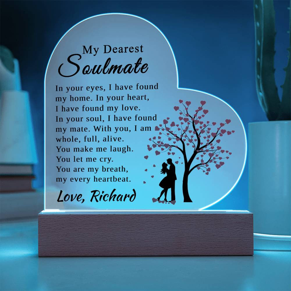 Soulmate Acrylic Heart-[Heartfelt Family Gift]
