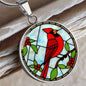 Cardinal Engraved Necklace in Gold or Silver-[Heartfelt Family Gift]