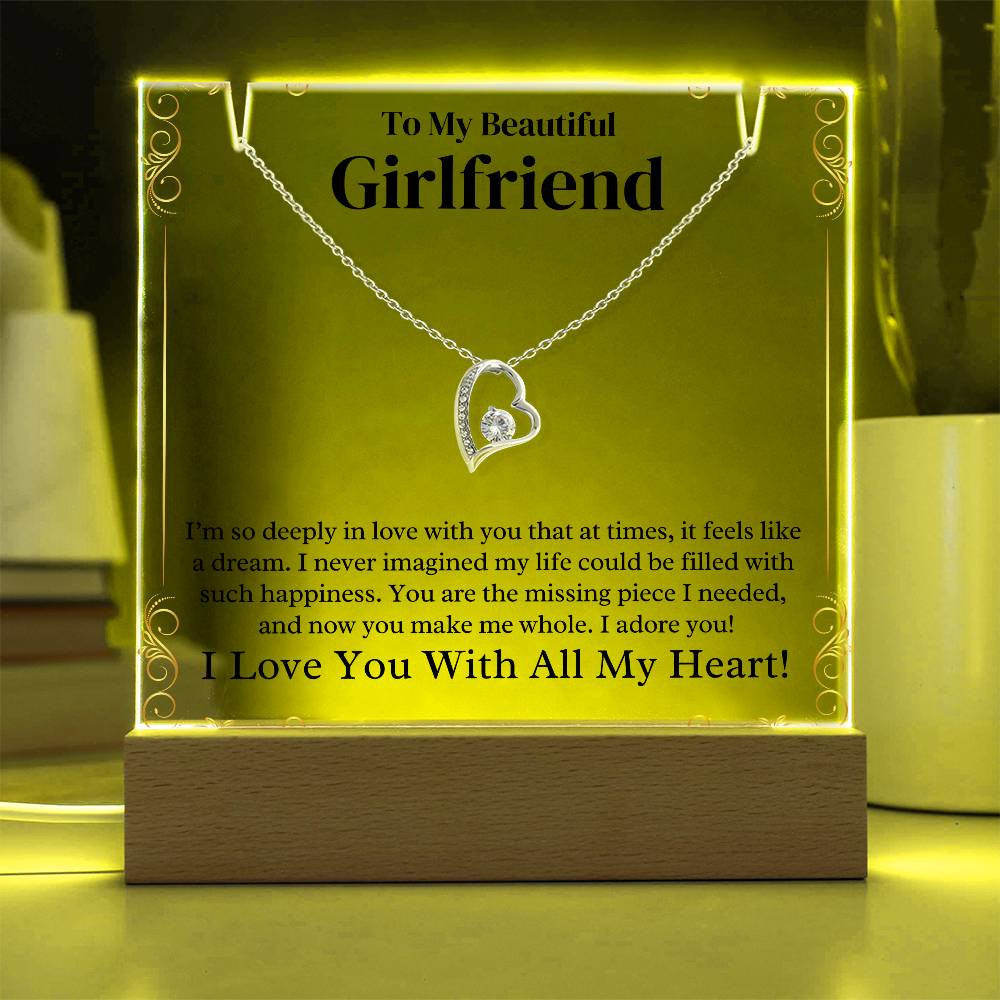 Girlfriend Lighted Jewelry Holder with Necklace Gift Set-[Heartfelt Family Gift]