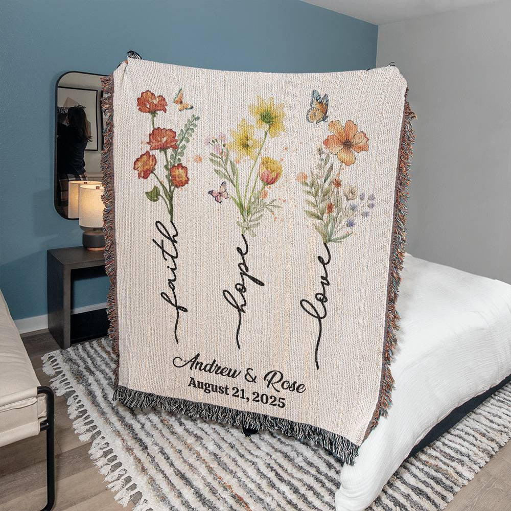Wedding Anniversary Woven Blanket-[Heartfelt Family Gift]