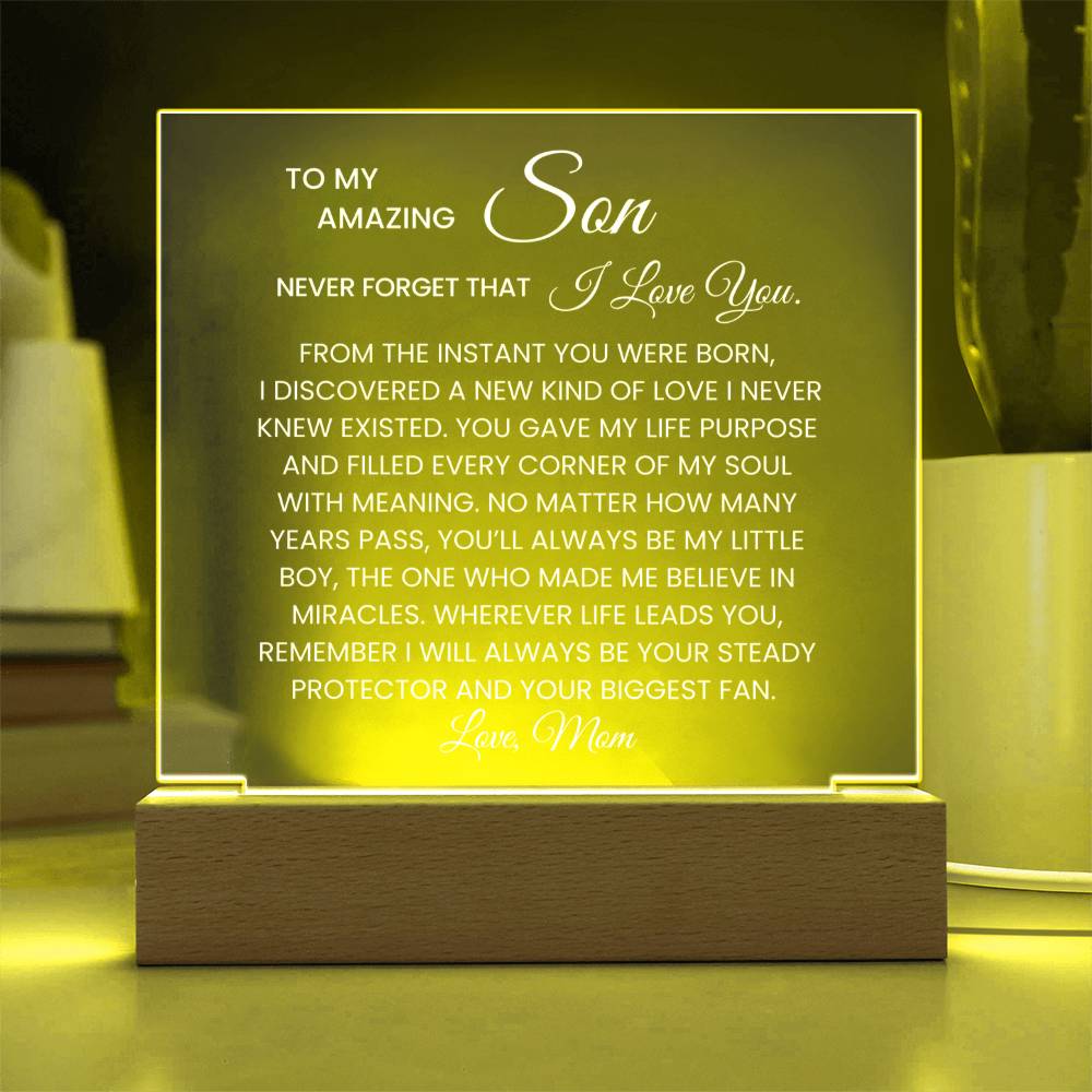 Son Lighted Acrylic Plaque Gift