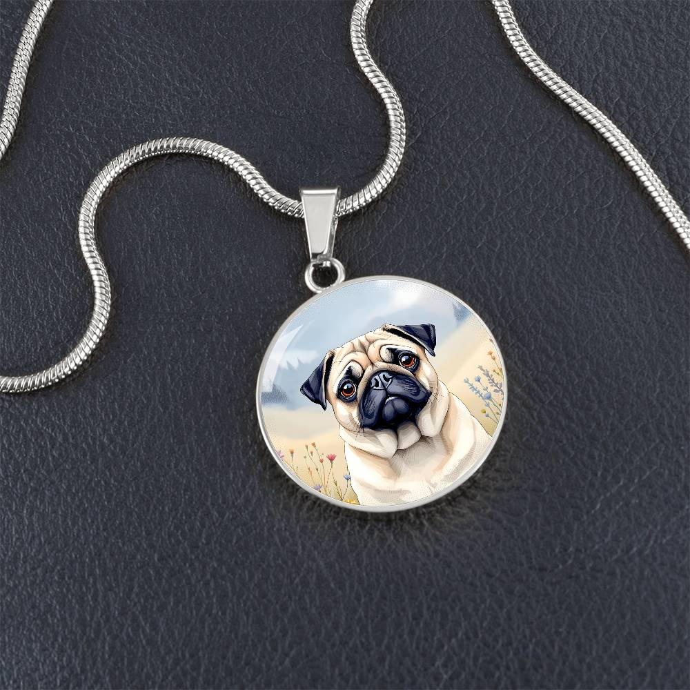 Pug Pendant Necklace
