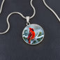 Cardinal Engraved Necklace in Gold or Silver-[Heartfelt Family Gift]