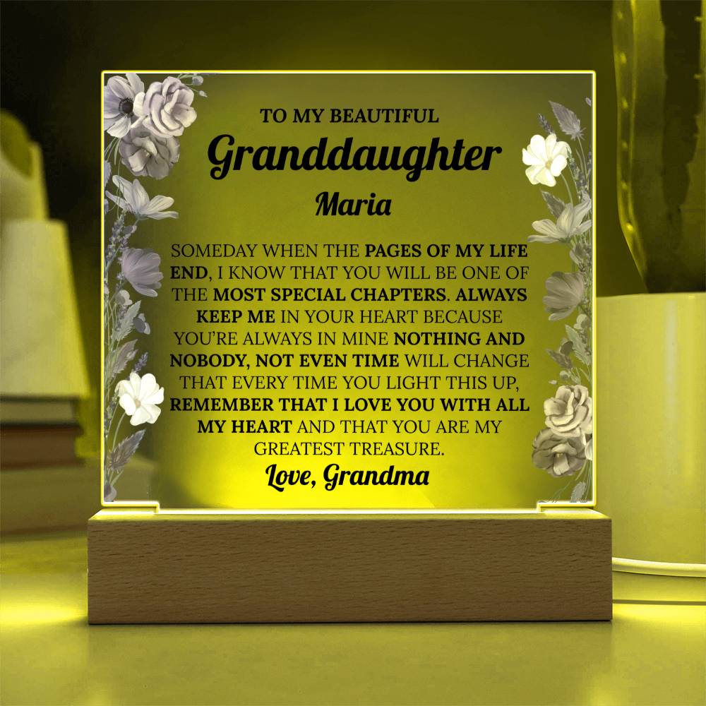 Personalized Granddaughter  Acrylic Plaque