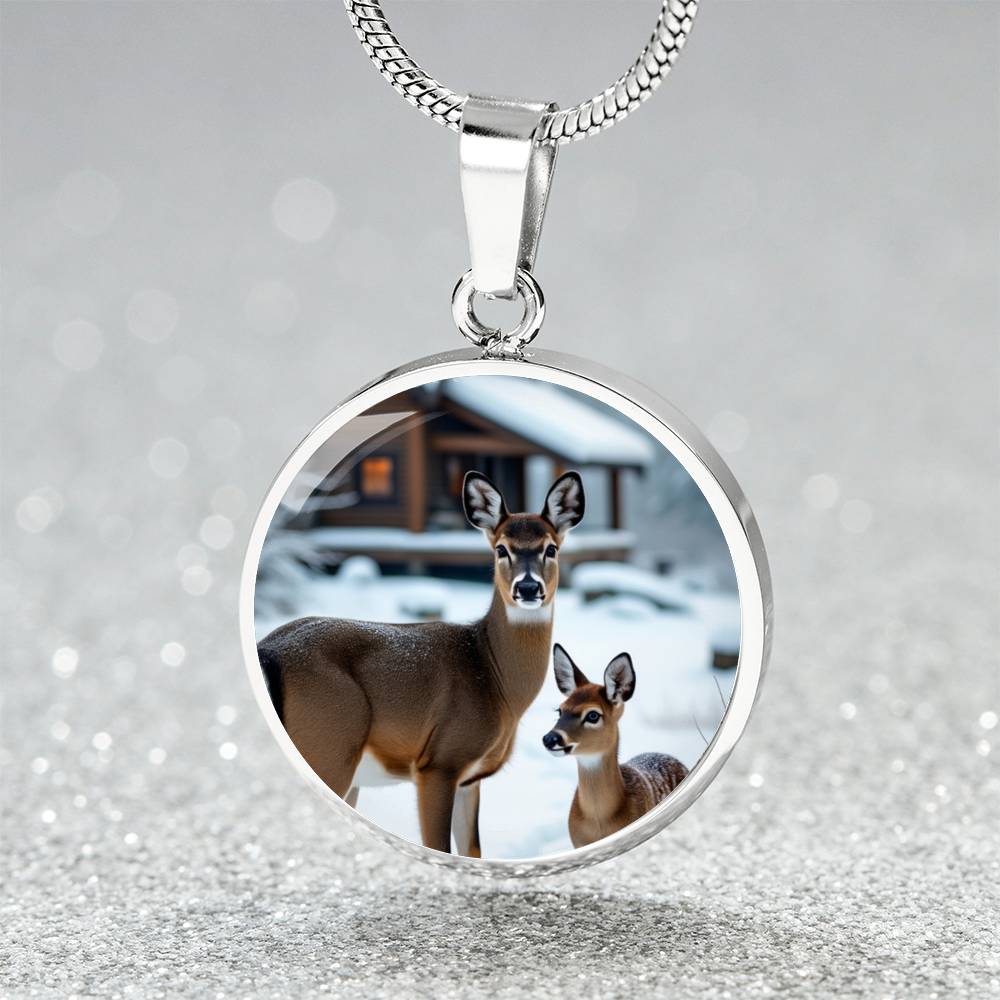Deer Doe Personalized Pendant Necklace