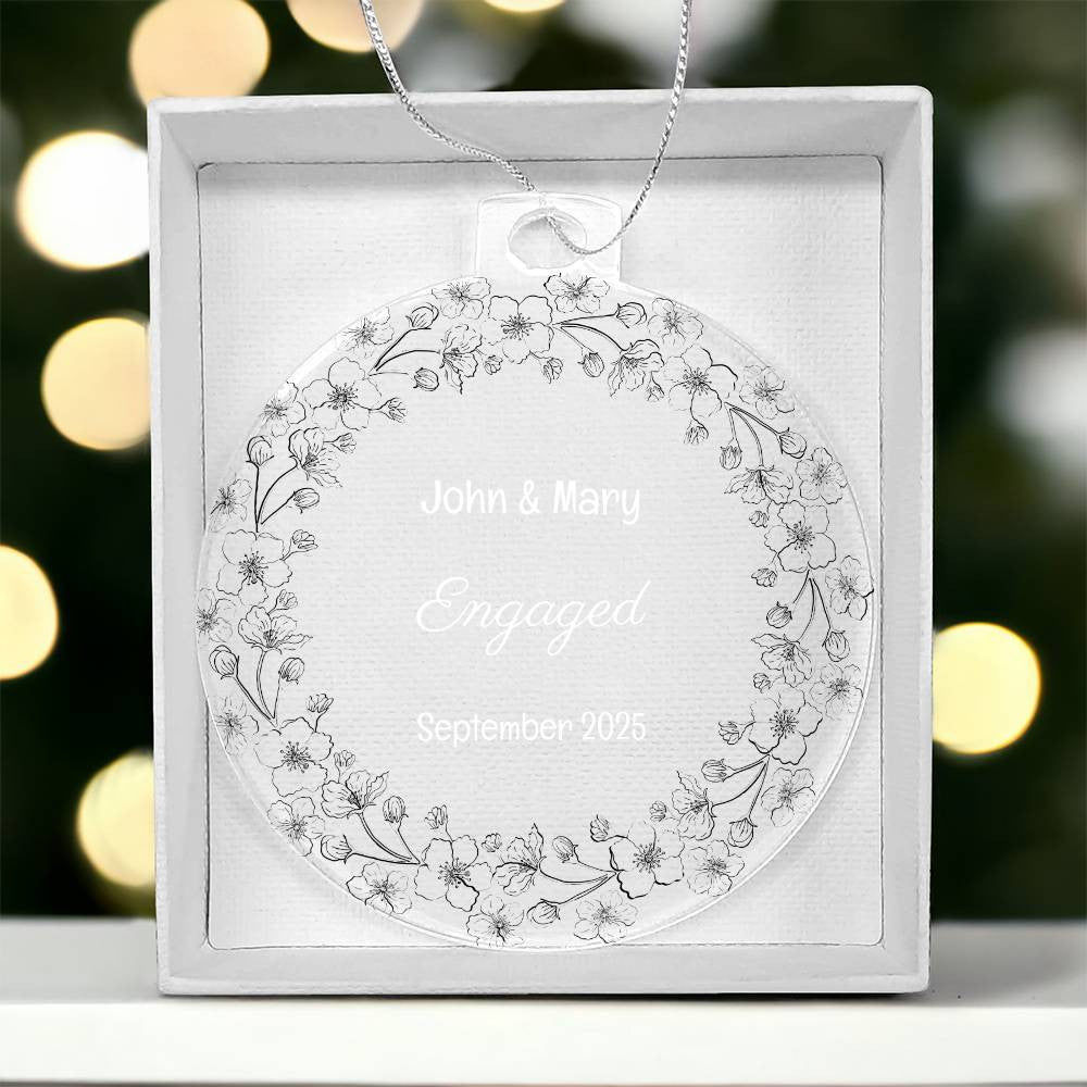 First Christmas Engaged Ornament-[Heartfelt Family Gift]