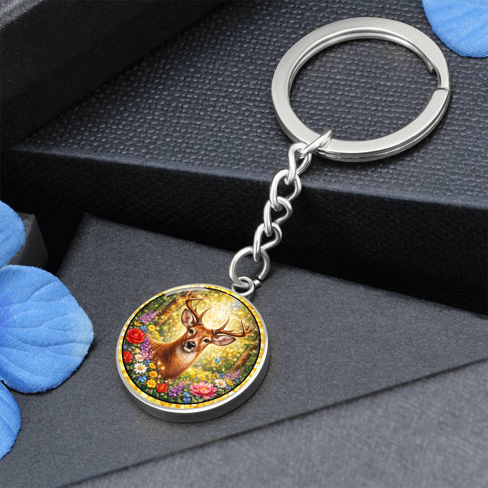 Deer Engraved Necklace Bracelet Keychain