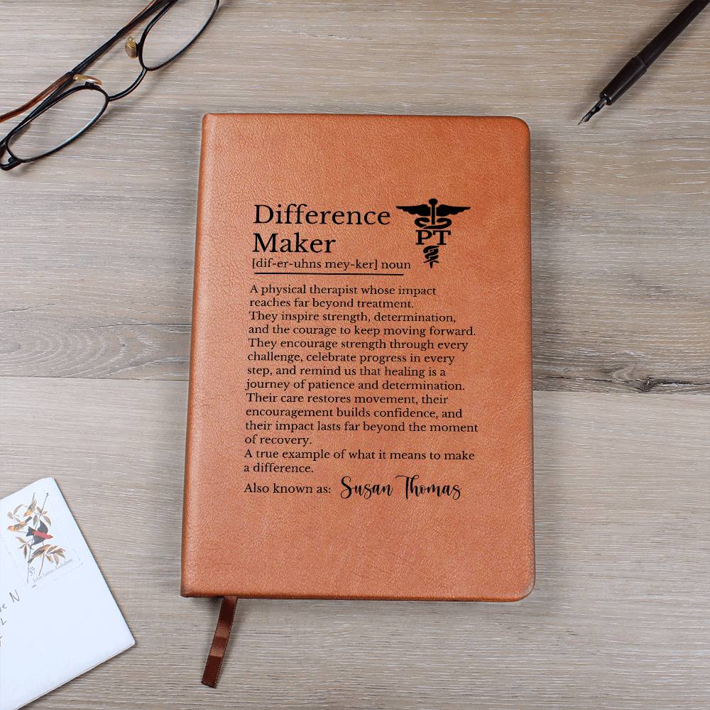 PT DPT Personalized Journal Gift for Physical Therapist