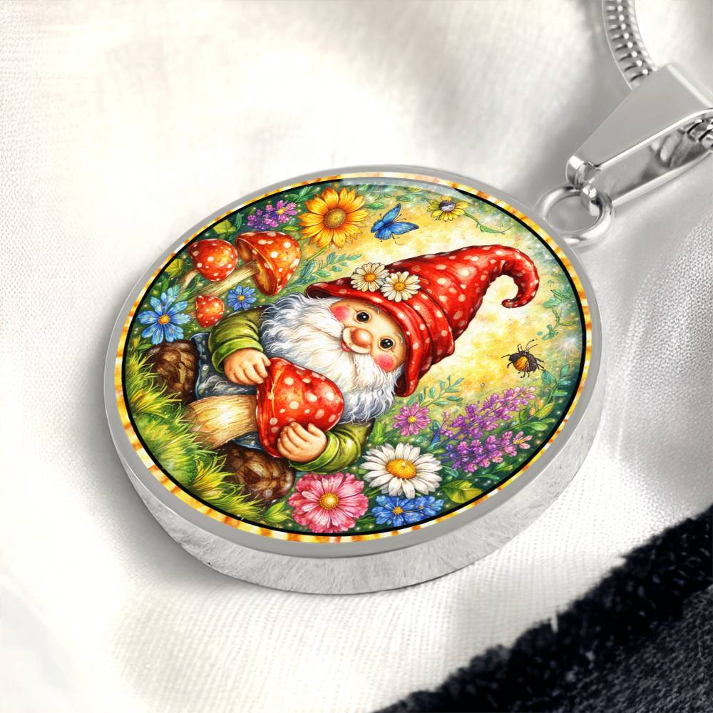 Garden Gnome Personalized Engraved Necklace Bracelet or Keychain