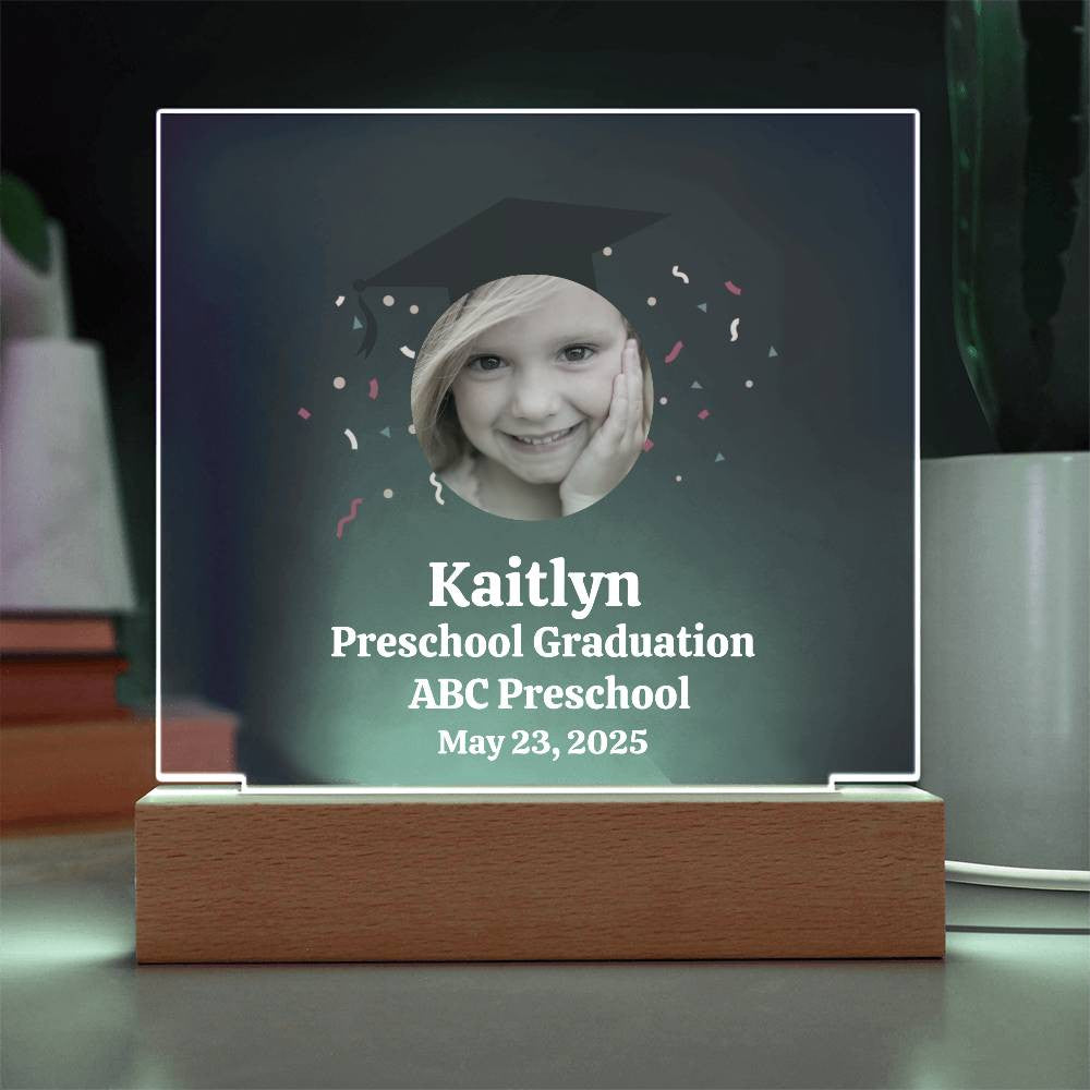 Personalized Preschool Graduation Plaque-[Heartfelt Family Gift]