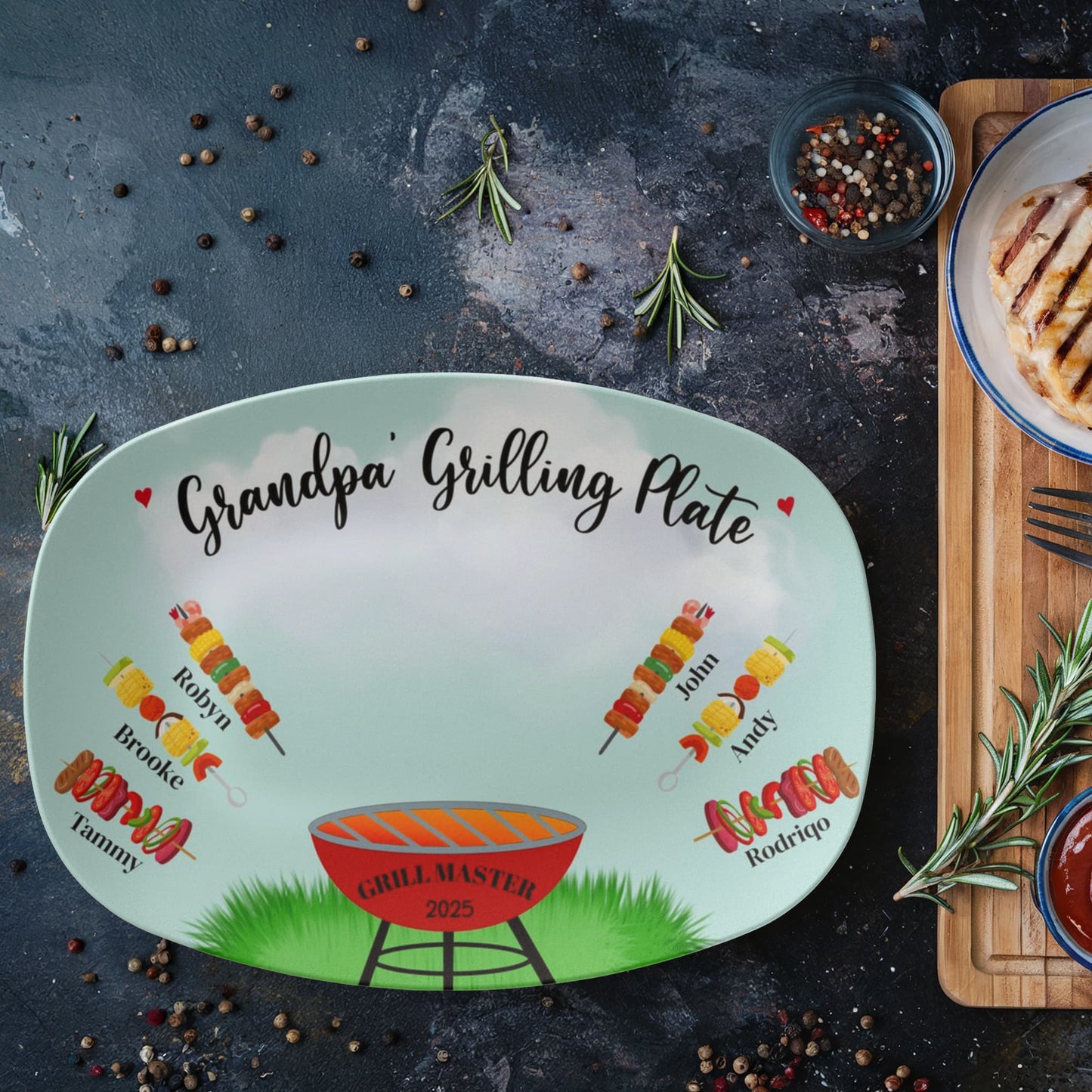 Grandpa's Grilling Platter 10”x14” Platter