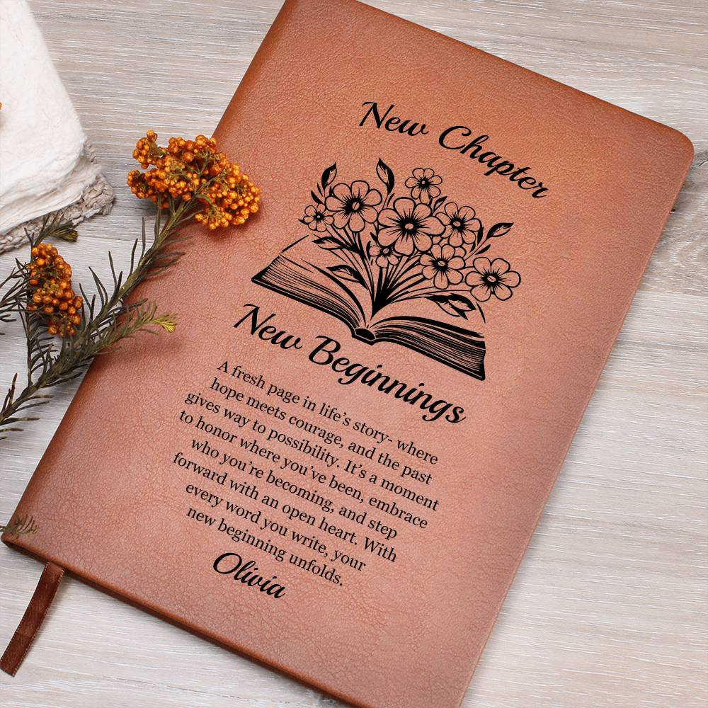 Next Chapter New Beginnings Vegan Leather Journal
