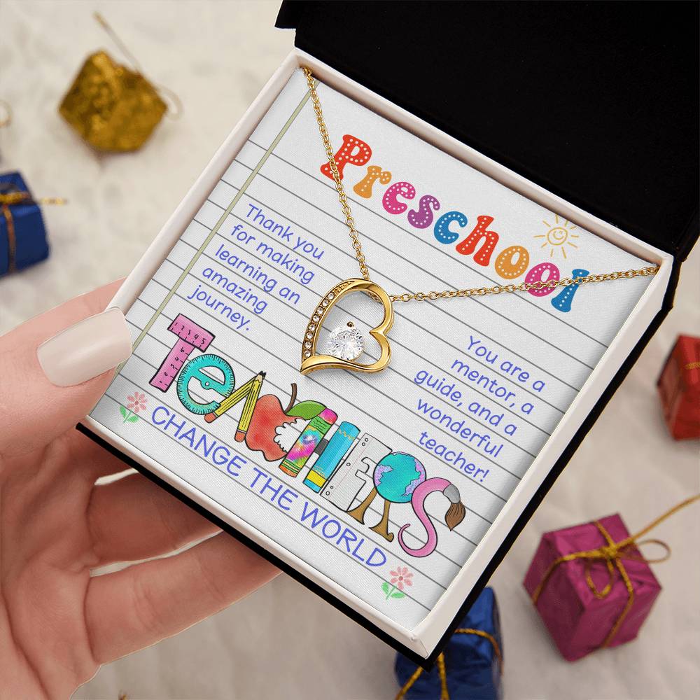 Teacher Thank You Necklace Gift