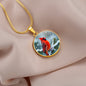 Cardinal Engraved Necklace in Gold or Silver-[Heartfelt Family Gift]