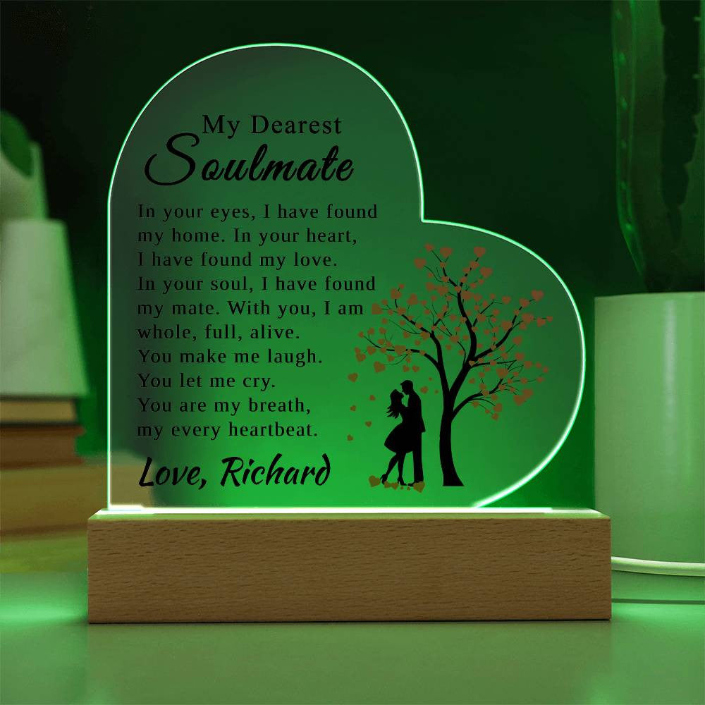 Soulmate Acrylic Heart-[Heartfelt Family Gift]