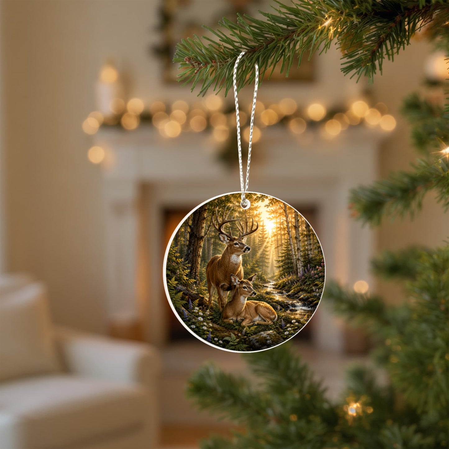 Deer Family Christmas Ornament