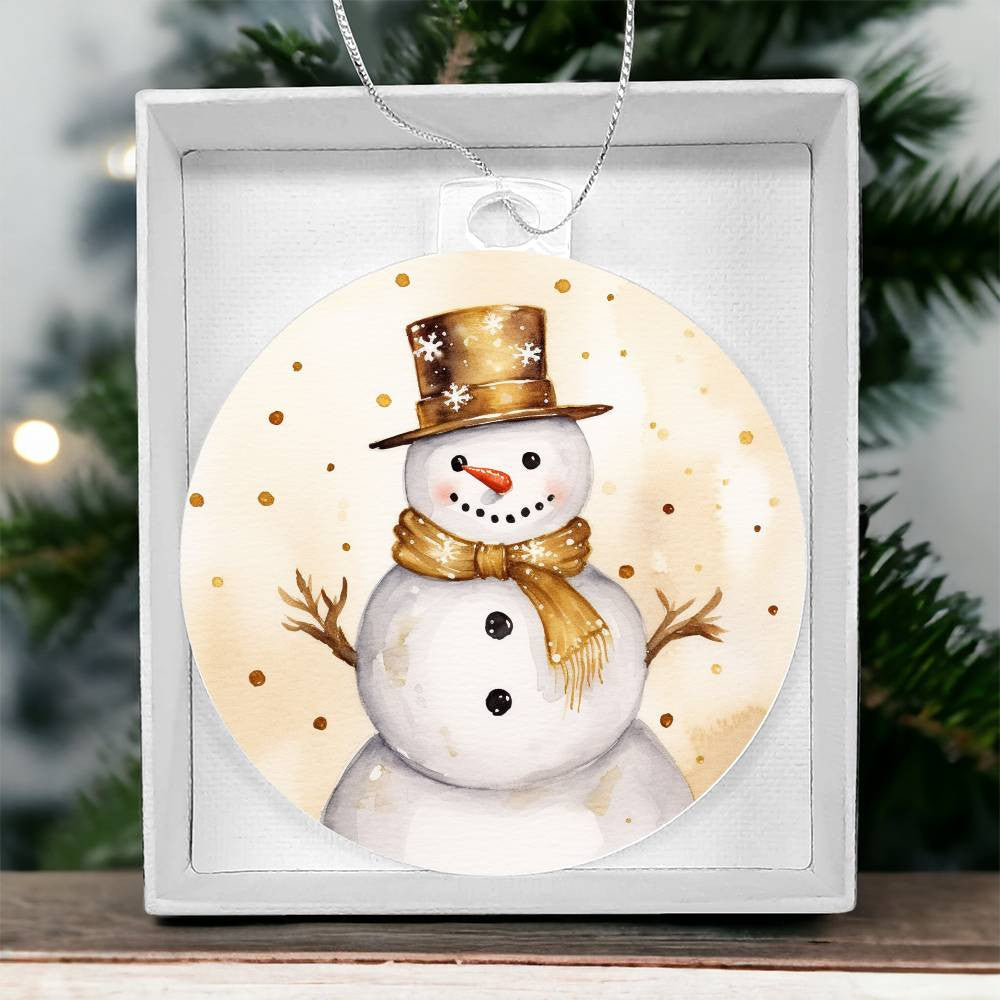 Golden Christmas Acrylic Christmas Ornament-[Heartfelt Family Gift]