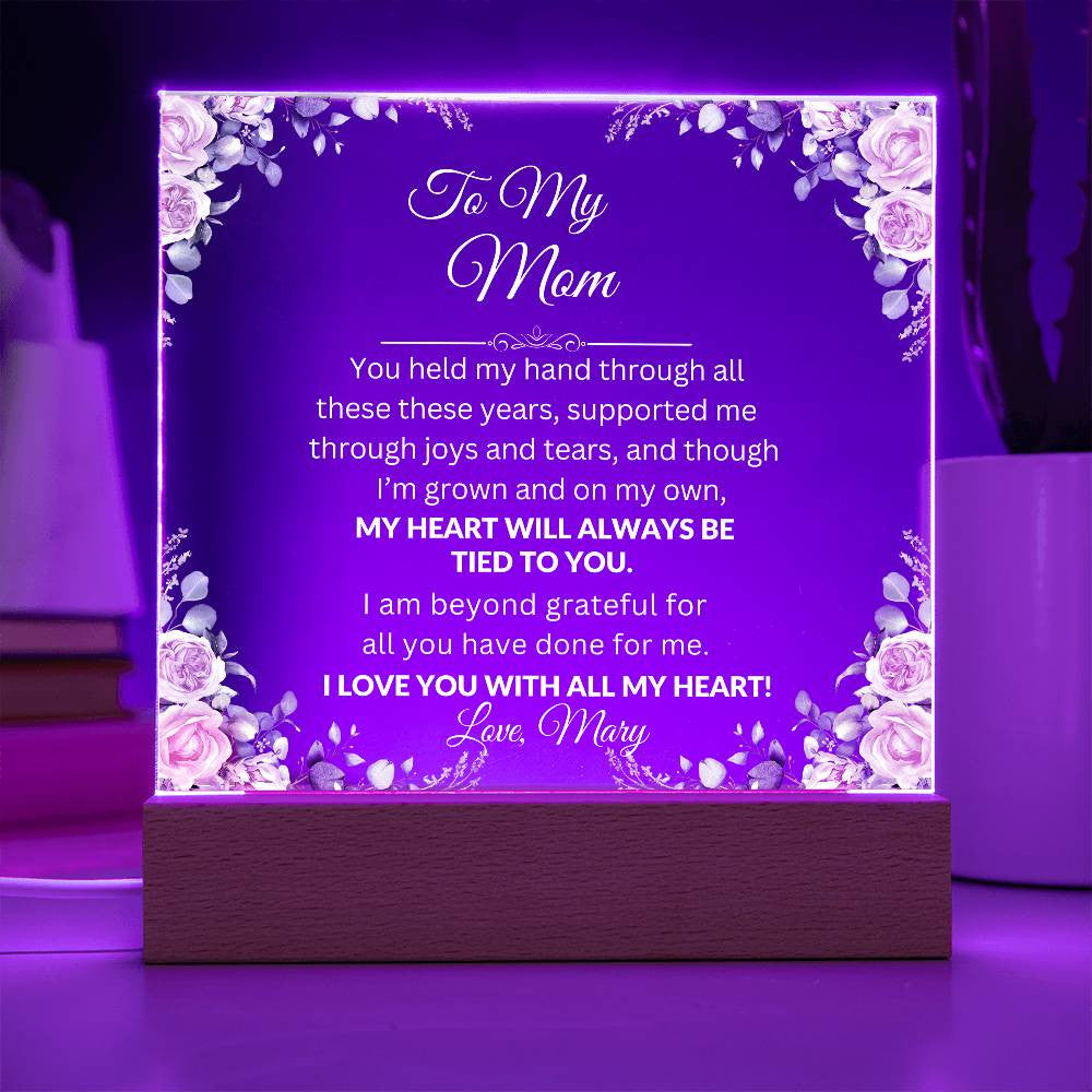 To My Mom Personalized Acrylic Plaque Gift-[Heartfelt Family Gift]