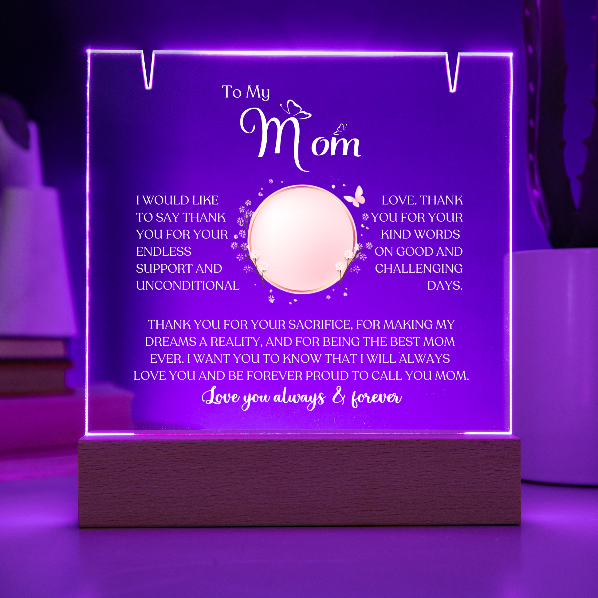 Mom Lighted Jewelry Holder with Necklace Gift Set-[Heartfelt Family Gift]